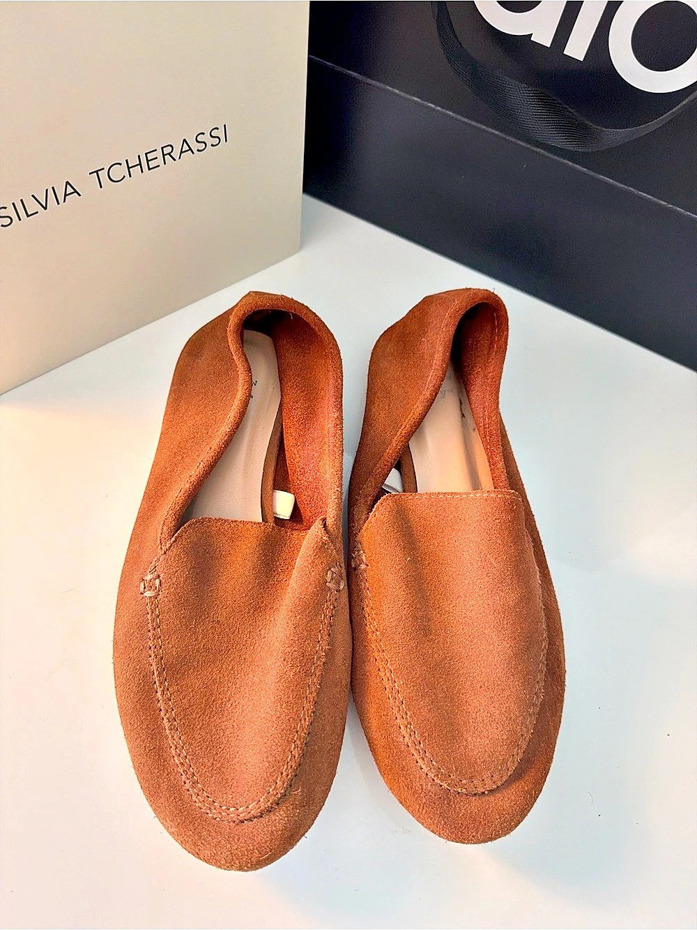 Brown Slip-On Flats Like New